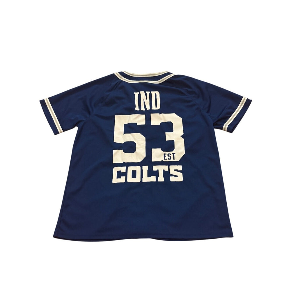 Indianapolis Colts NFL Team Apparel Baseball Jersey Blue Men's Large