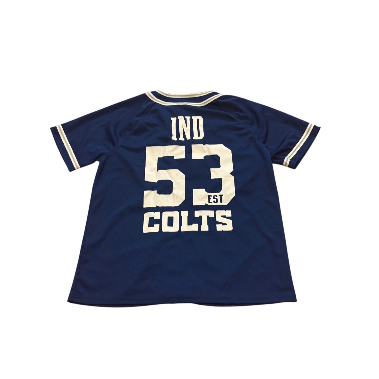 Indianapolis Colts NFL Team Apparel Baseball Jersey Blue Men's Large