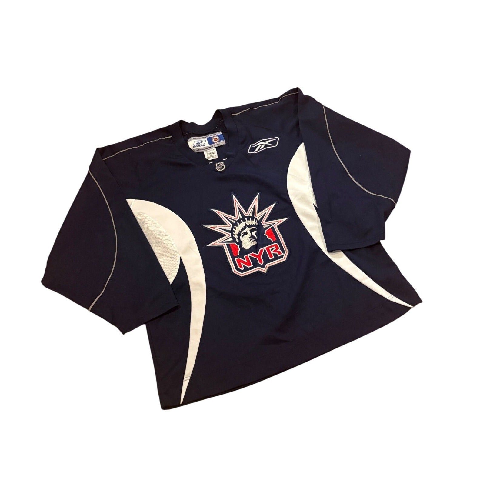 Reebok CCM New York Rangers Lady Liberty NHL Practice Hockey Jersey Men's Large