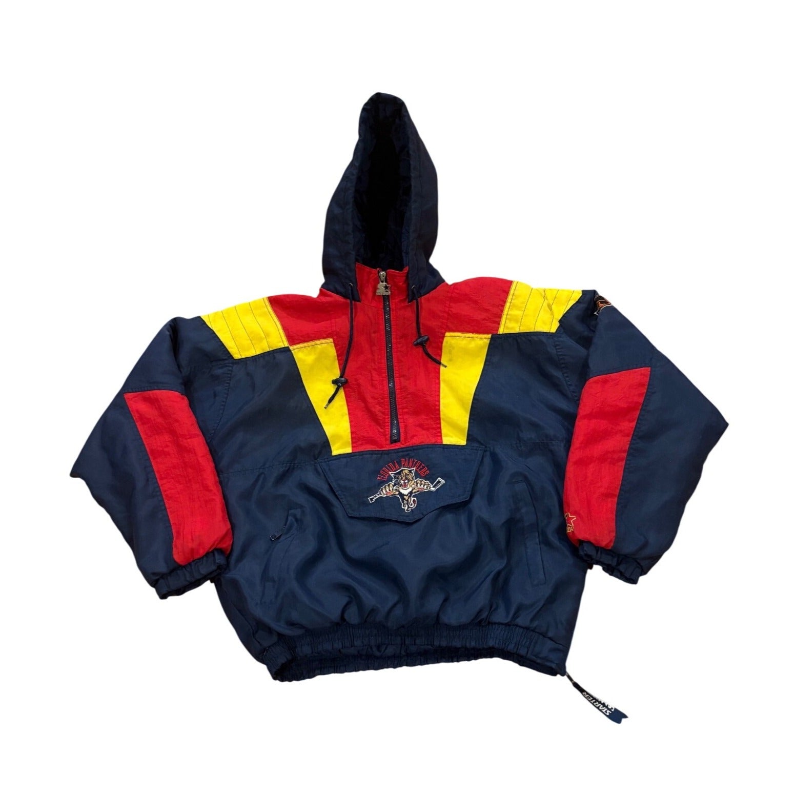Vintage 90s Starter Florida Panthers NHL Hockey Hooded Puffer Jacket Men's M