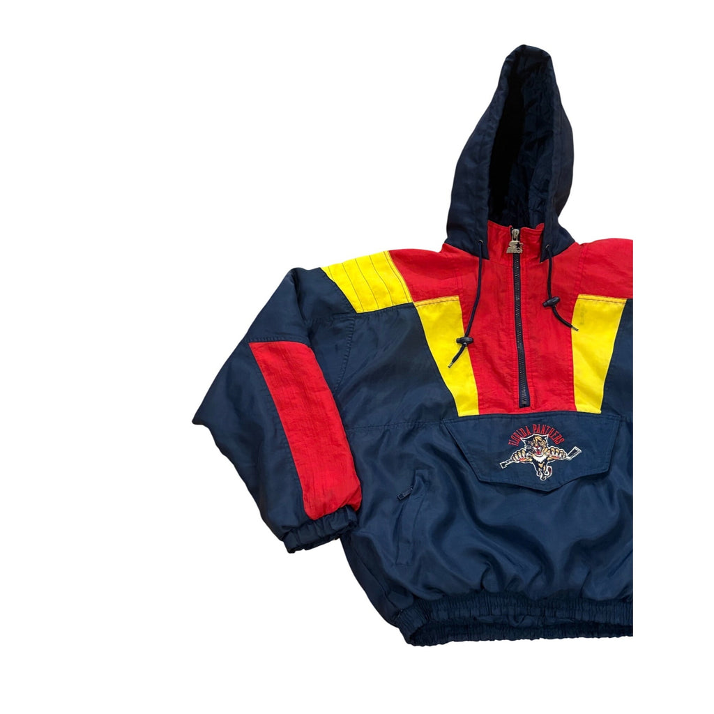 Vintage 90s Starter Florida Panthers NHL Hockey Hooded Puffer Jacket Men's M
