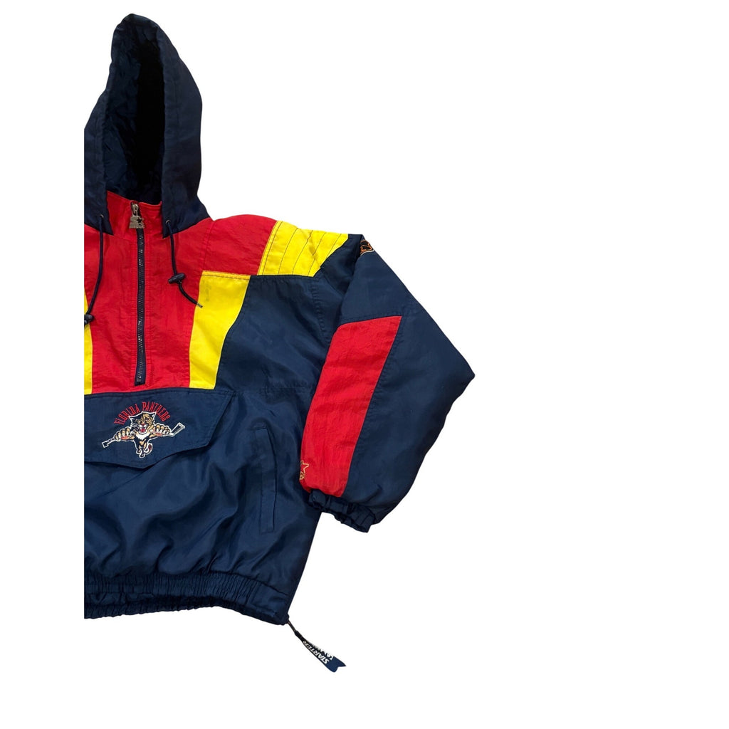 Vintage 90s Starter Florida Panthers NHL Hockey Hooded Puffer Jacket Men's M