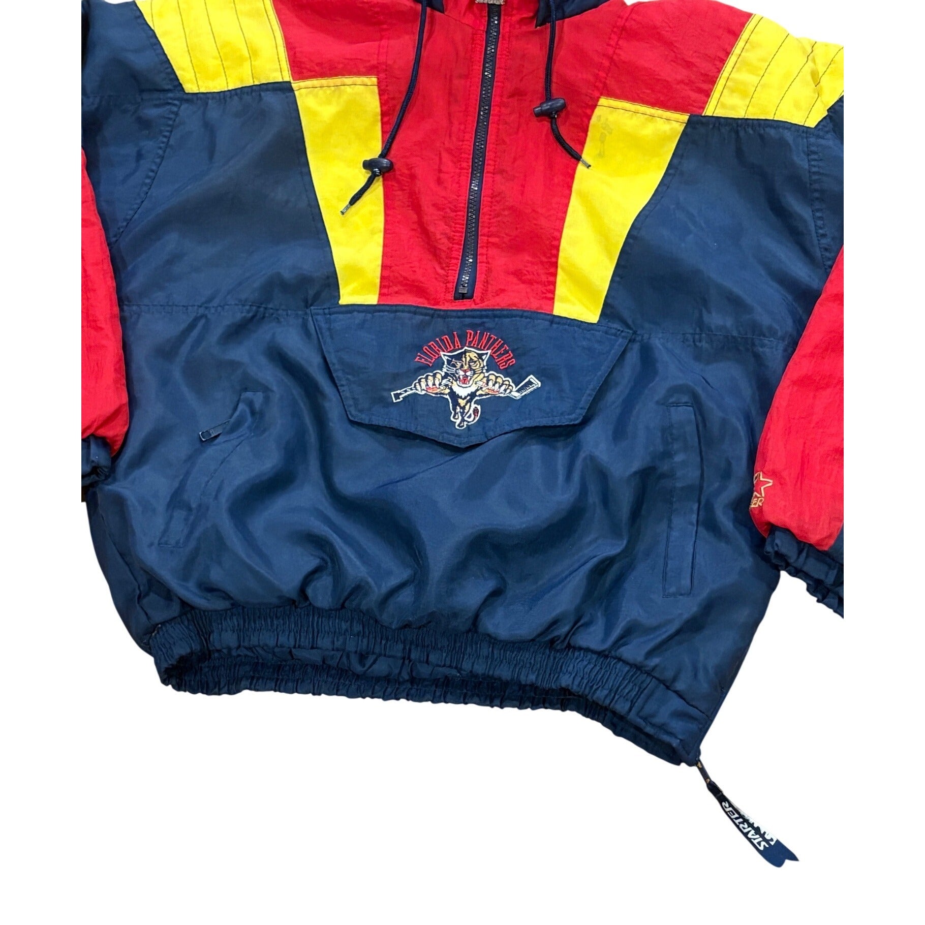 Vintage 90s Starter Florida Panthers NHL Hockey Hooded Puffer Jacket Men's M