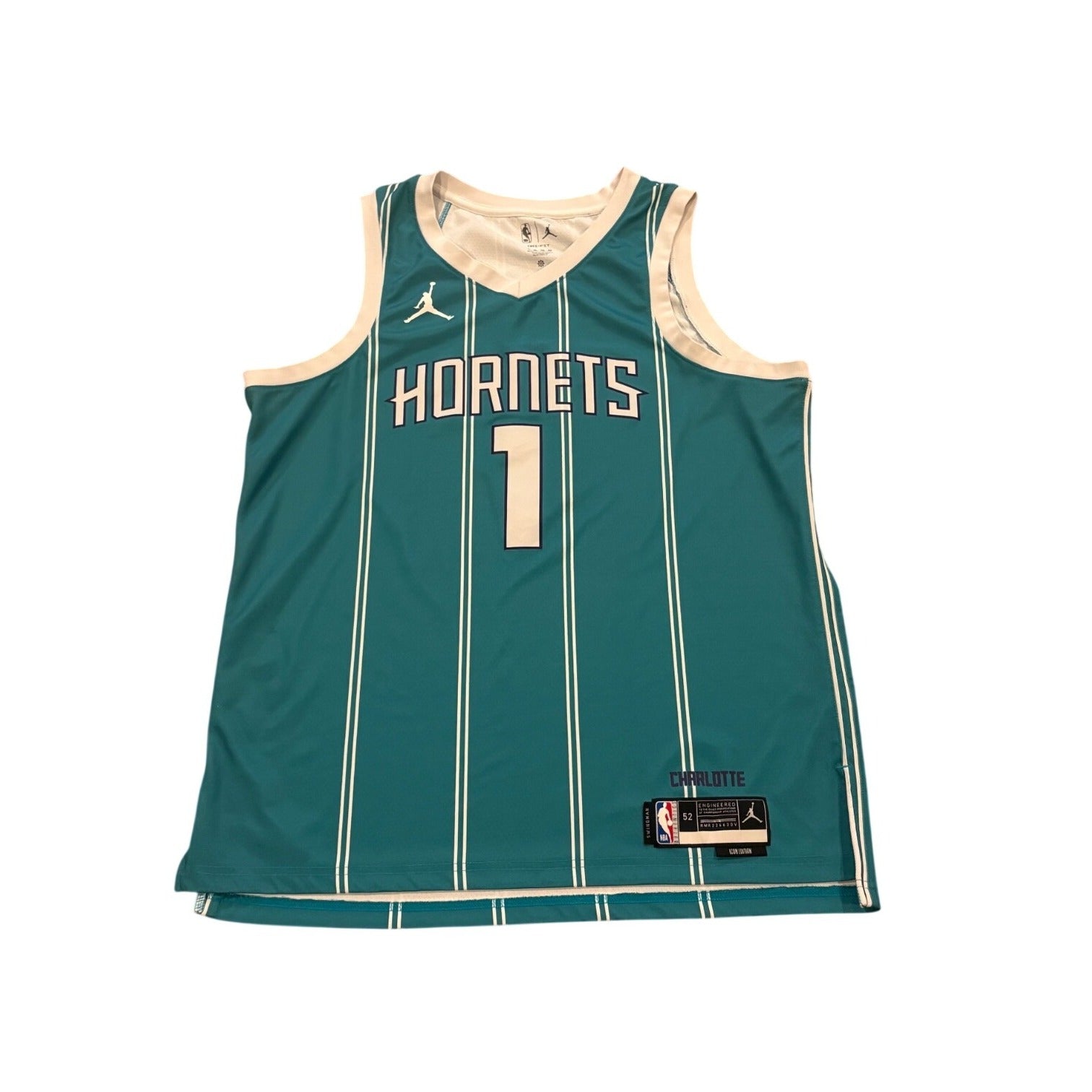 Nike Charlotte Hornets LaMelo Ball #1 Swingman NBA Icon Edition Jersey Men's 52