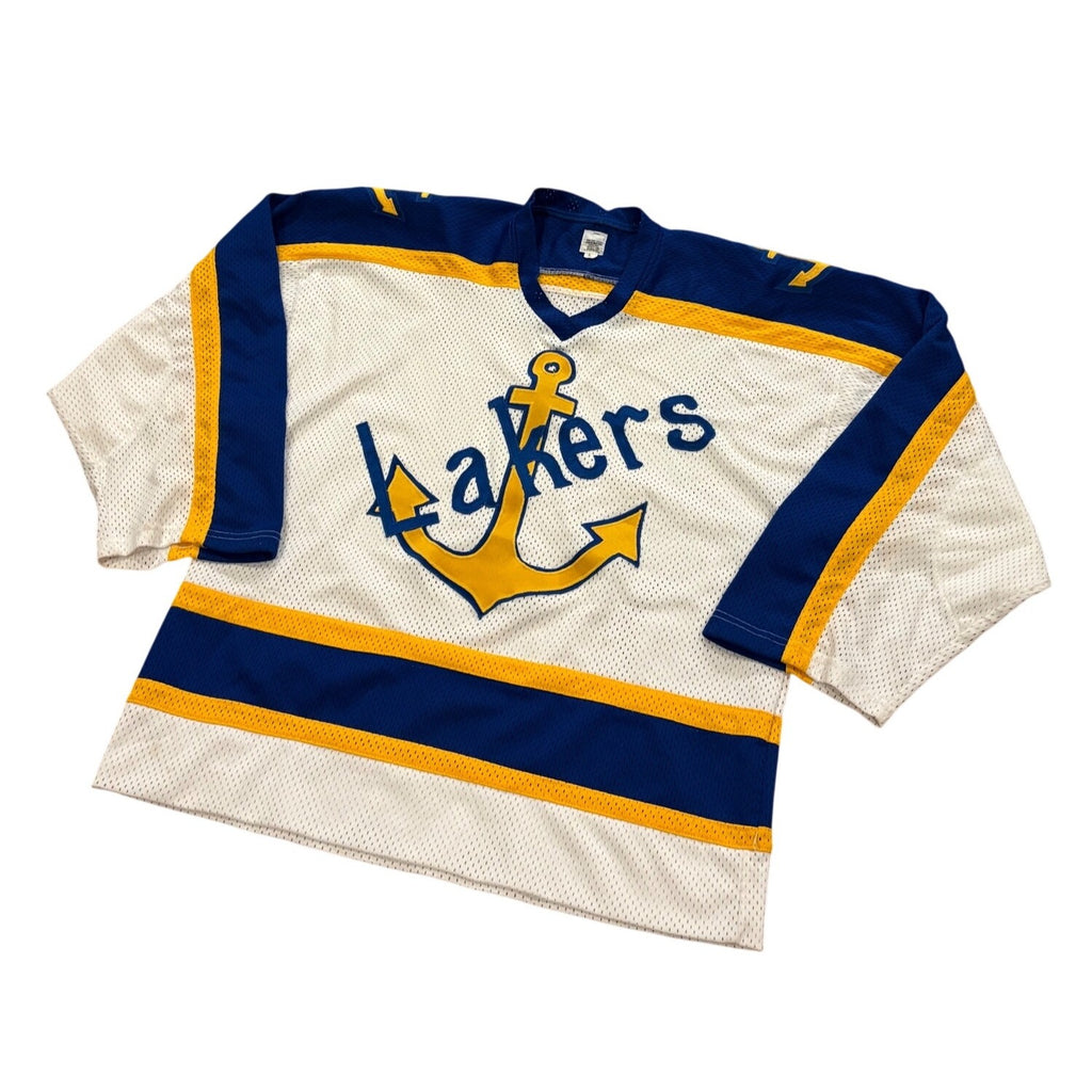 Vintage Lake Superior State Lakers Stitched NCAA Hockey Jersey Men’s Large
