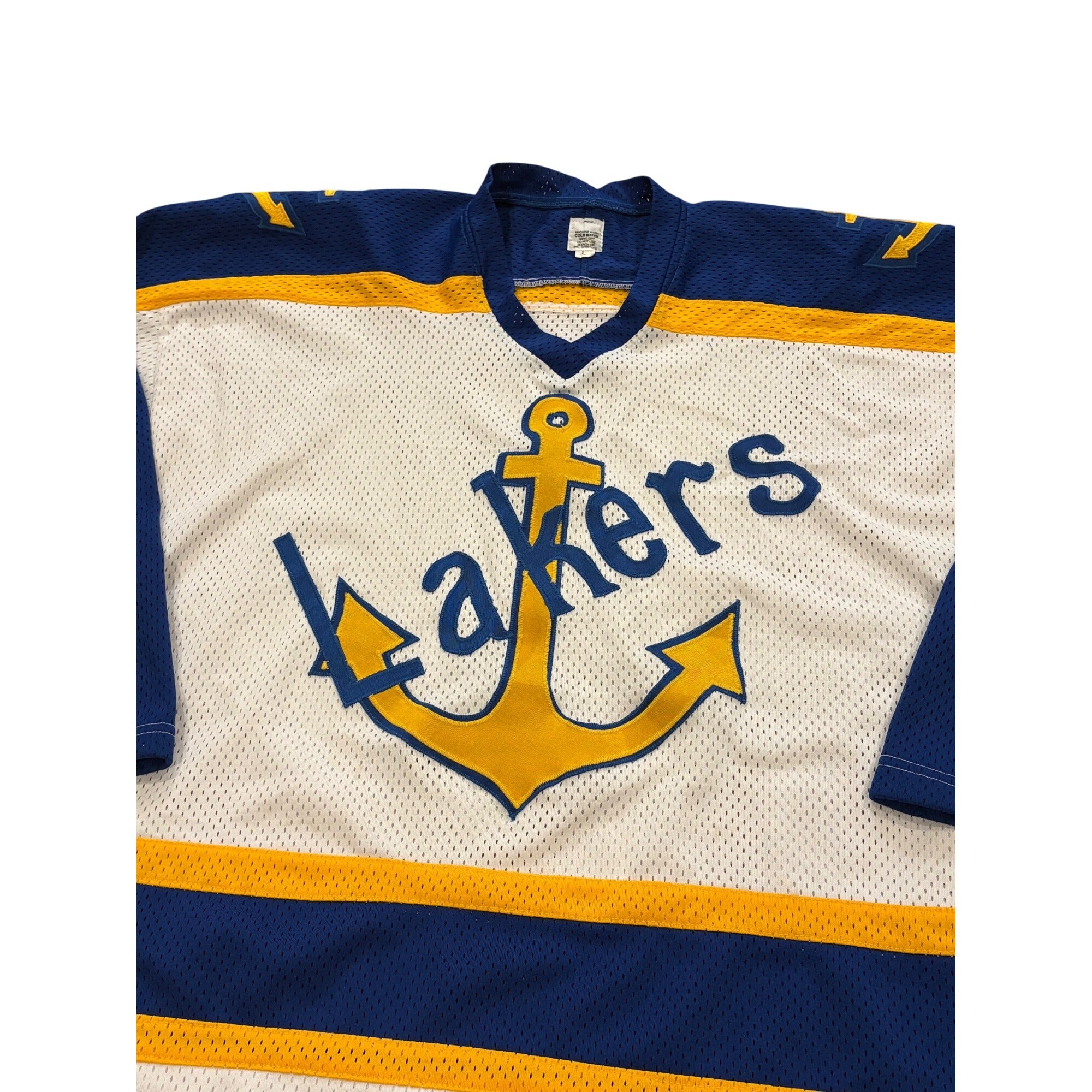 Vintage Lake Superior State Lakers Stitched NCAA Hockey Jersey Men’s Large