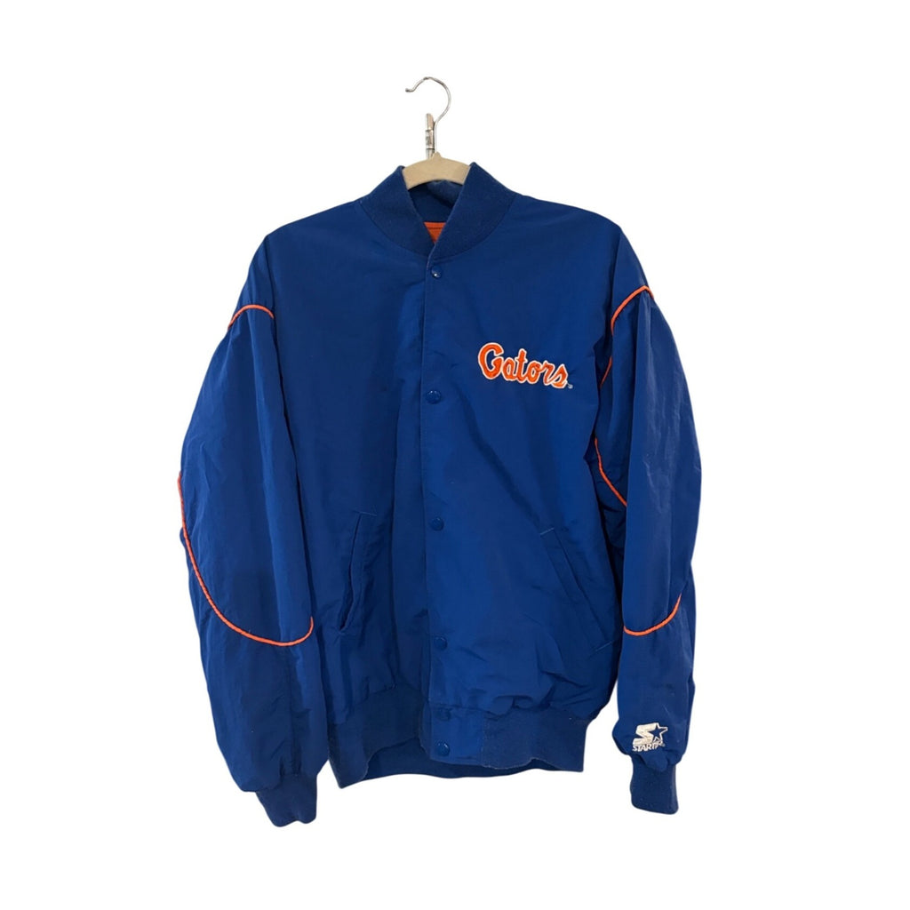 Vintage 80s Starter Florida Gators NCAA Button Down Bomber Jacket Men's Large