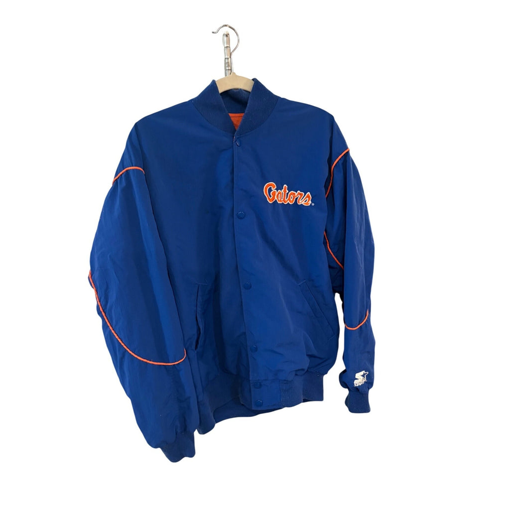 Vintage 80s Starter Florida Gators NCAA Button Down Bomber Jacket Men's Large