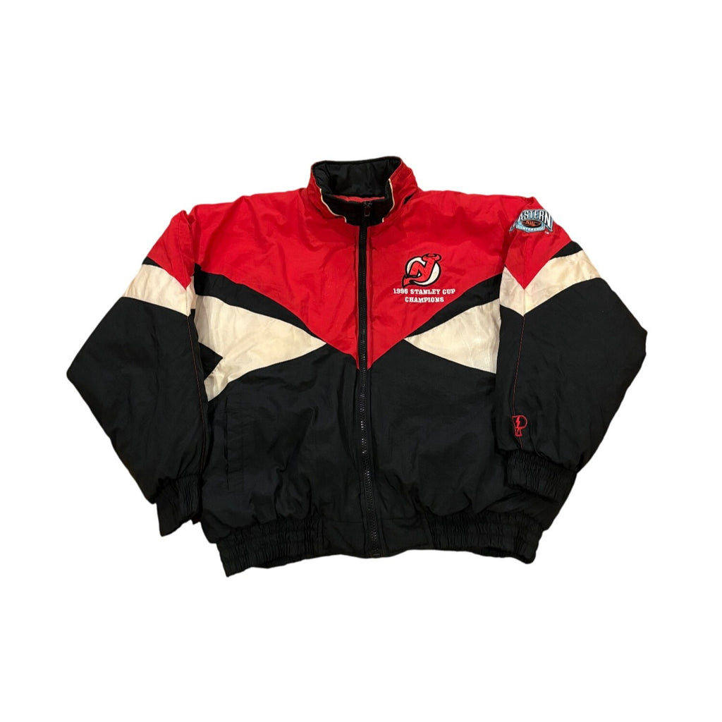 Rare Vtg Pro Player New Jersey Devils 1995 NHL Stanley Cup Champions Jacket XL