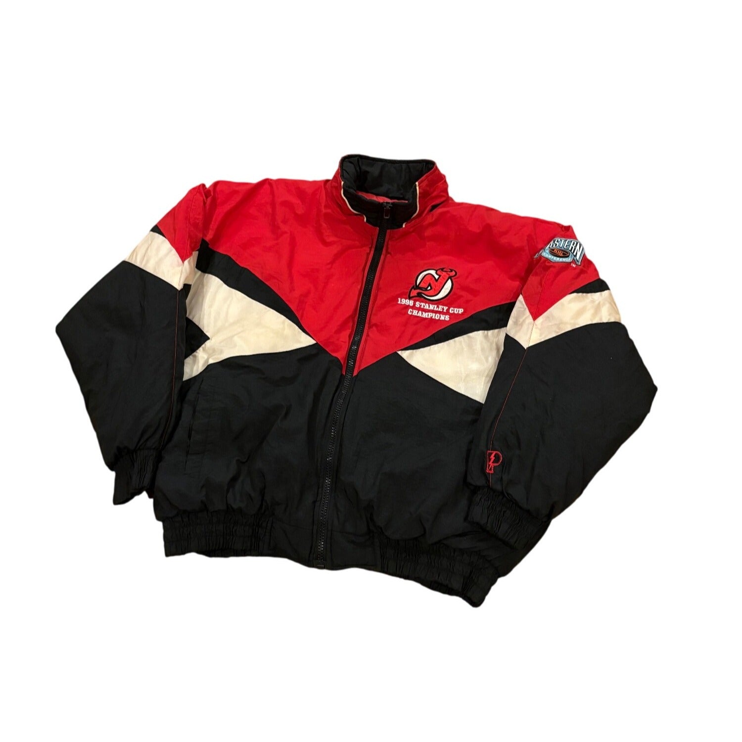 Rare Vtg Pro Player New Jersey Devils 1995 NHL Stanley Cup Champions Jacket XL