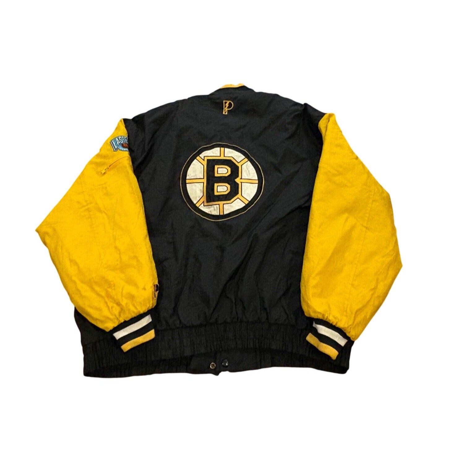 Vintage 90s Pro Player Boston Bruins NHL Hockey Reversible Jacket Men's 2XL