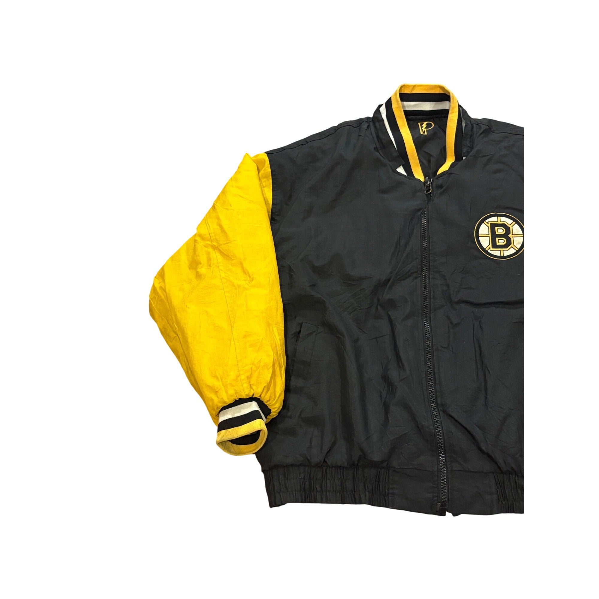 Vintage 90s Pro Player Boston Bruins NHL Hockey Reversible Jacket Men's 2XL