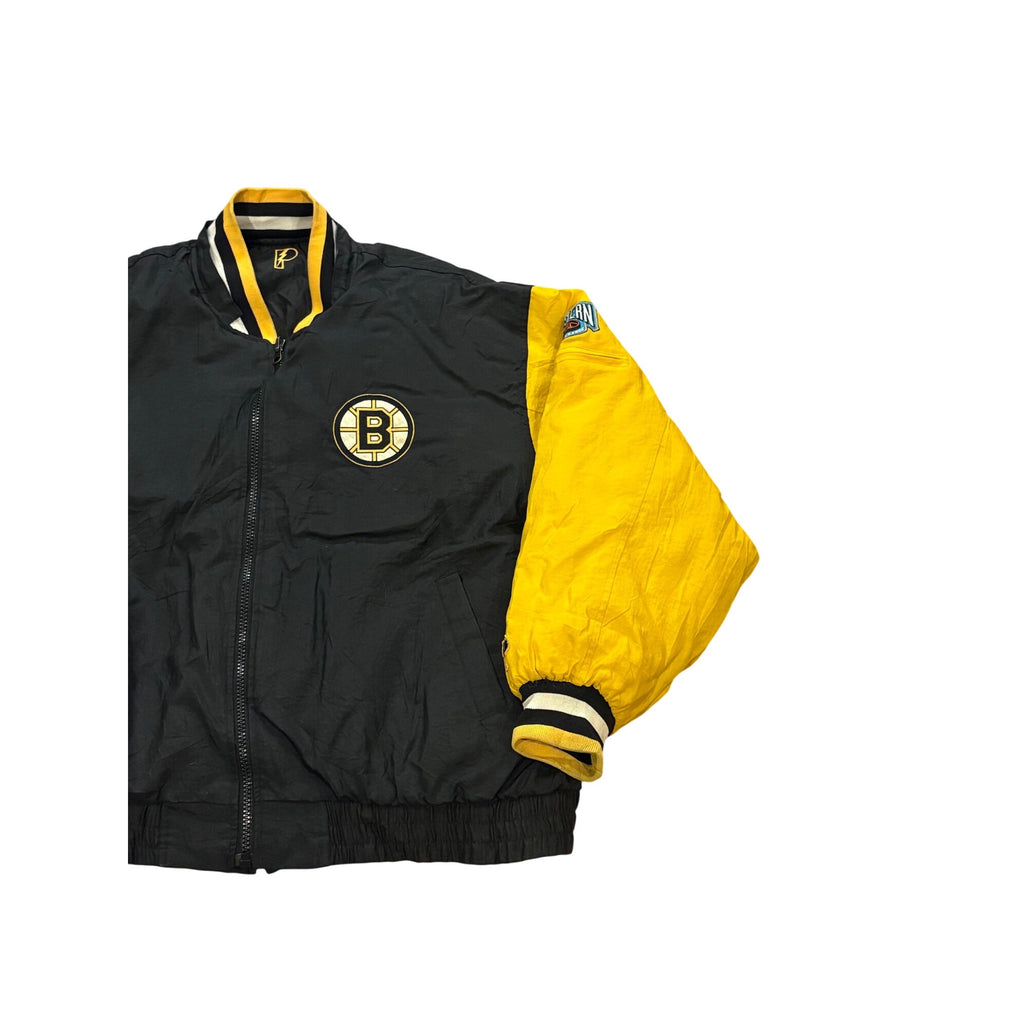 Vintage 90s Pro Player Boston Bruins NHL Hockey Reversible Jacket Men's 2XL