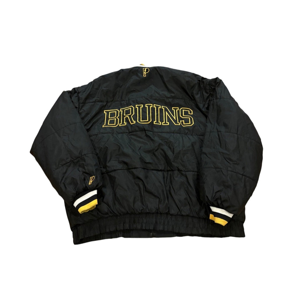 Vintage 90s Pro Player Boston Bruins NHL Hockey Reversible Jacket Men's 2XL