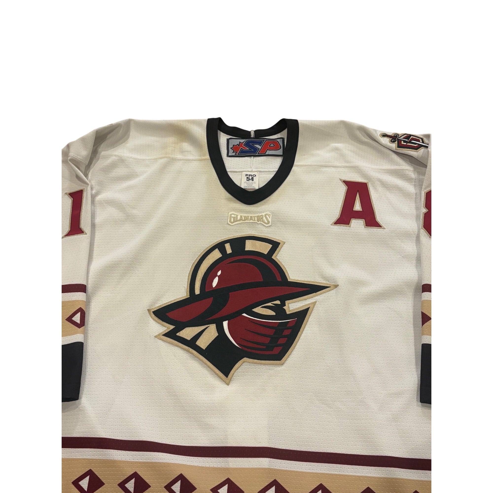 Game Worn 2004-2005 Gwinnett Gladiators Jim Jackson #9 ECHL Hockey Jersey Pro 54