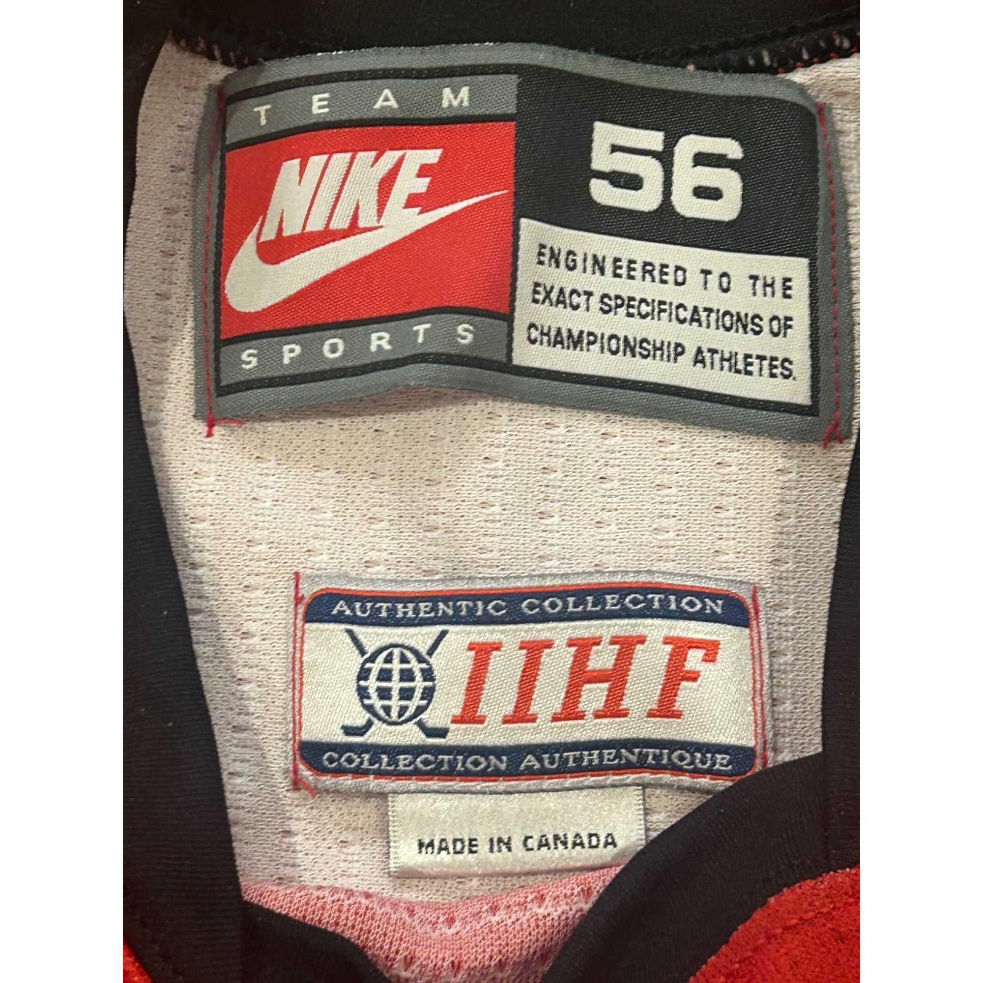 Nike Team Canada 2006 Torino Olympics Authentic Jersey Red IIHF Men's 56 READ