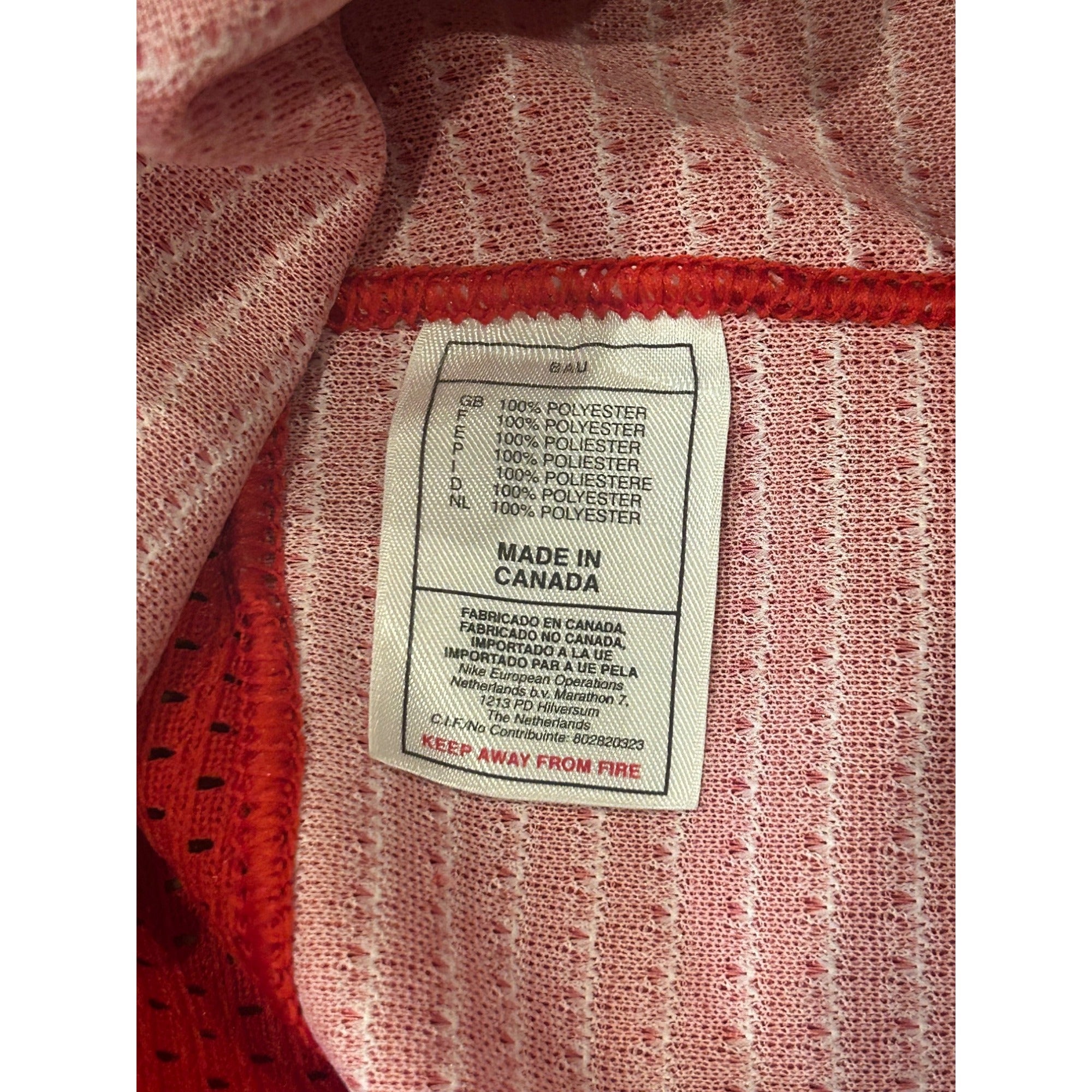 Nike Team Canada 2006 Torino Olympics Authentic Jersey Red IIHF Men's 56 READ