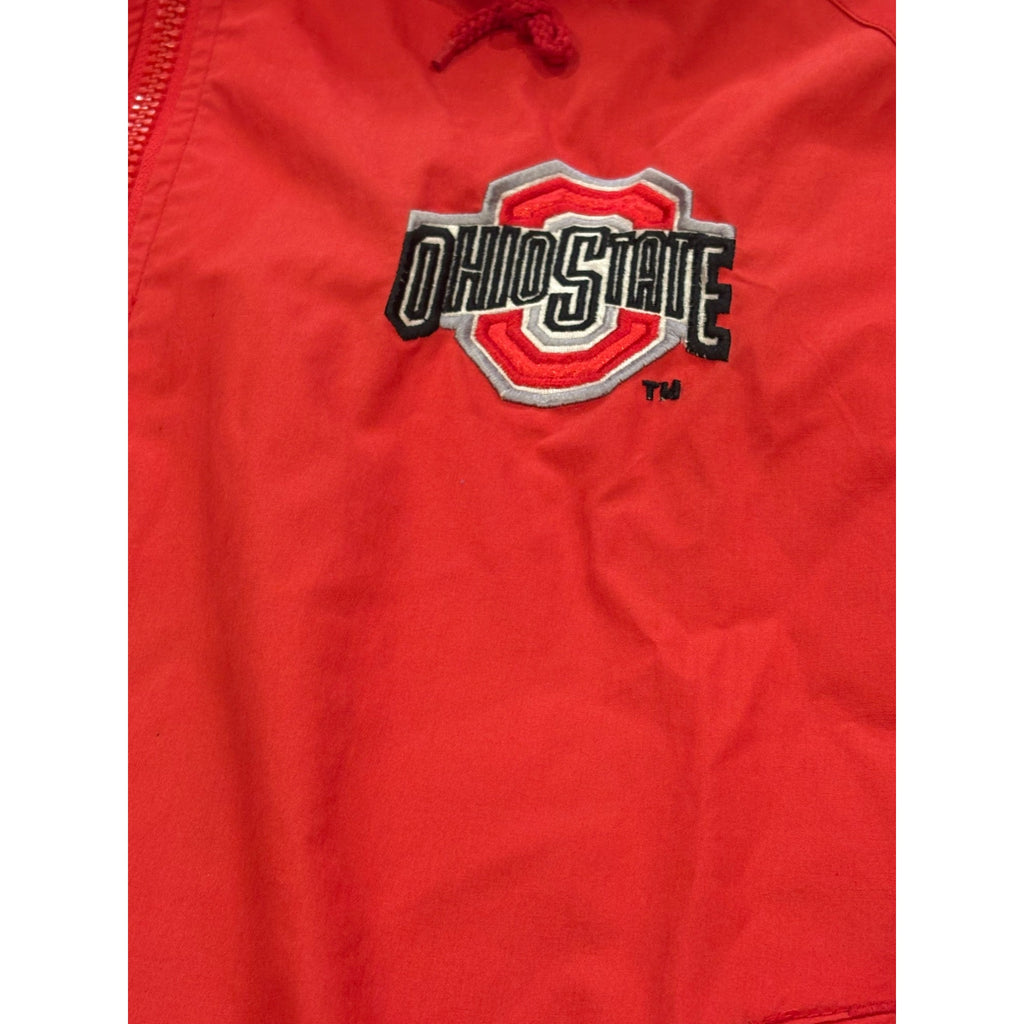 Vintage 1990's Pro Player Ohio State Buckeyes Hooded Windbreaker Jacket Men's XL