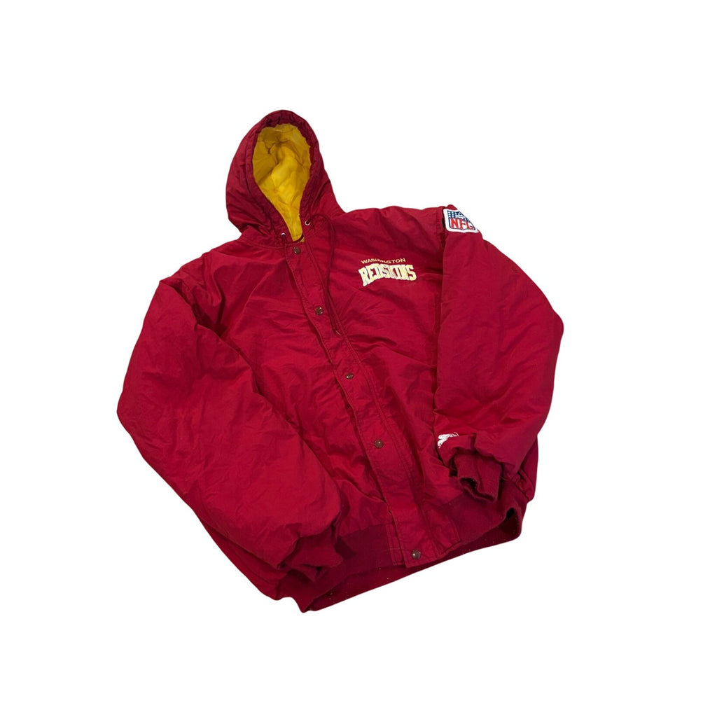 Vintage 90s Starter NFL Pro Line Washington Redskins Hooded Puffer Jacket XL