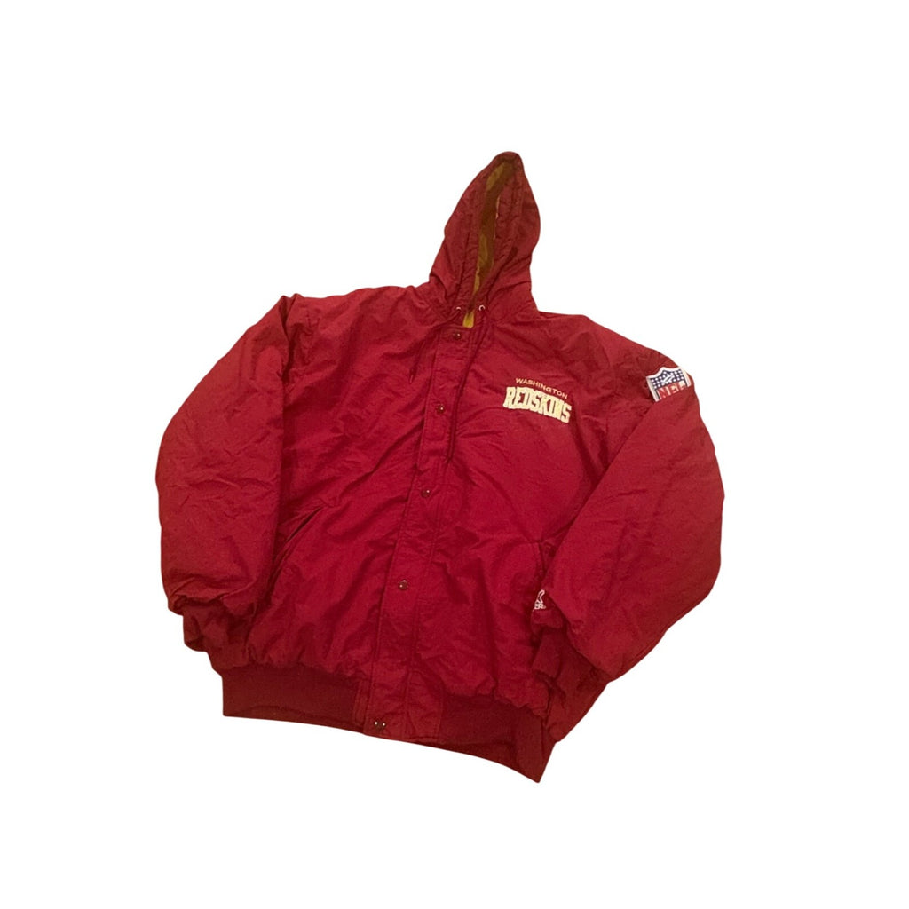 Vintage 90s Starter NFL Pro Line Washington Redskins Hooded Puffer Jacket XL