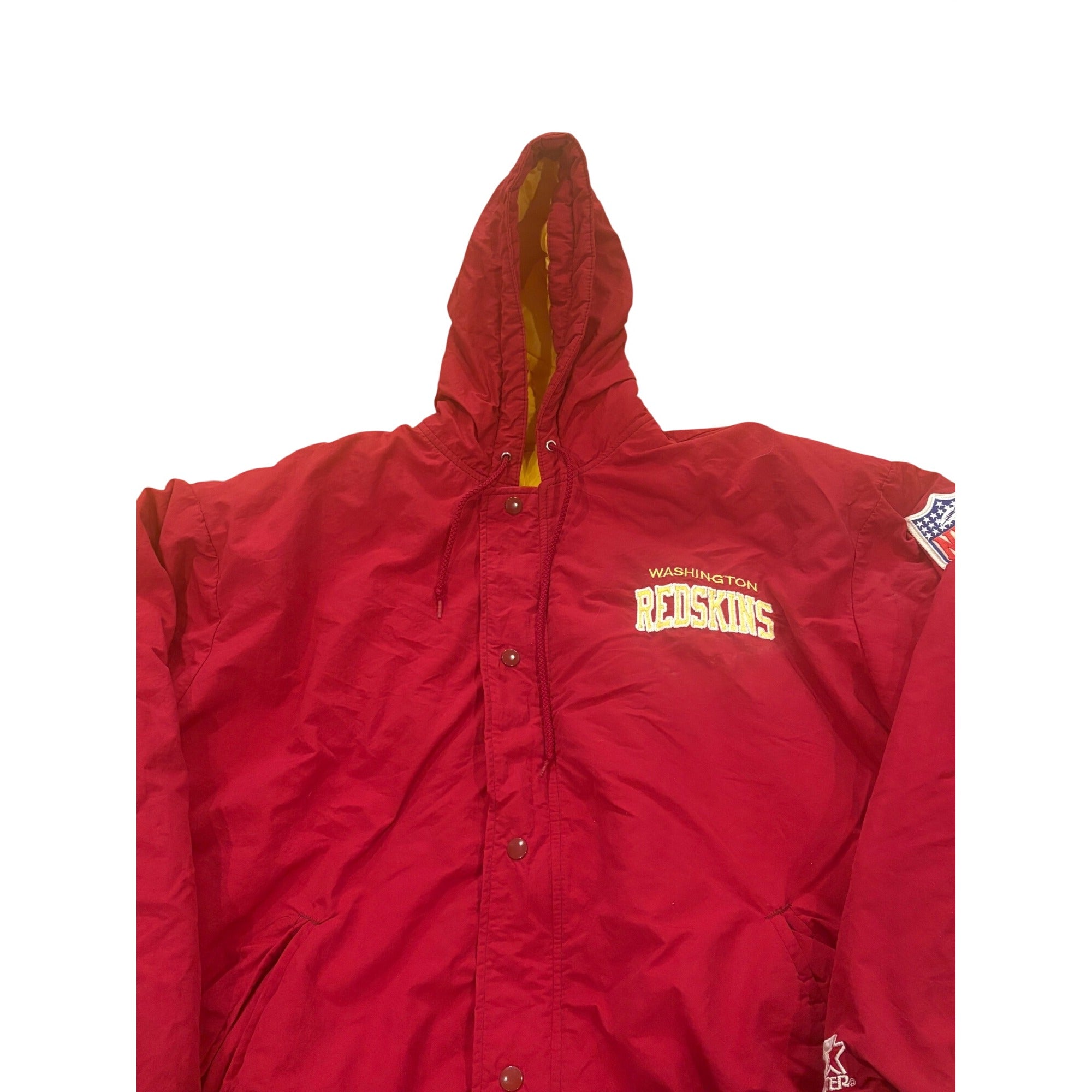 Vintage 90s Starter NFL Pro Line Washington Redskins Hooded Puffer Jacket XL