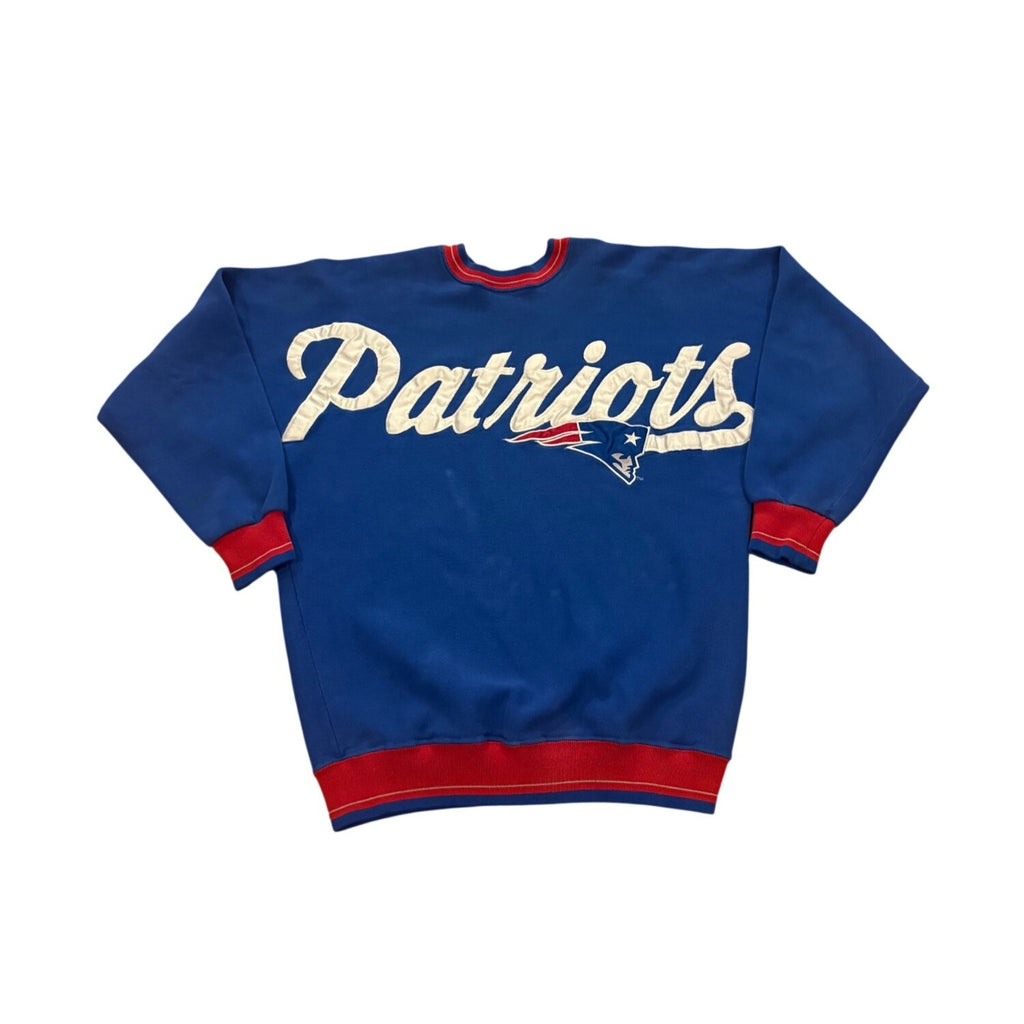 Vintage 90s Legends New England Patriots Big Spell Out NFL Sweatshirt Men's L