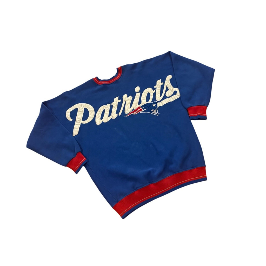 Vintage 90s Legends New England Patriots Big Spell Out NFL Sweatshirt Men's L