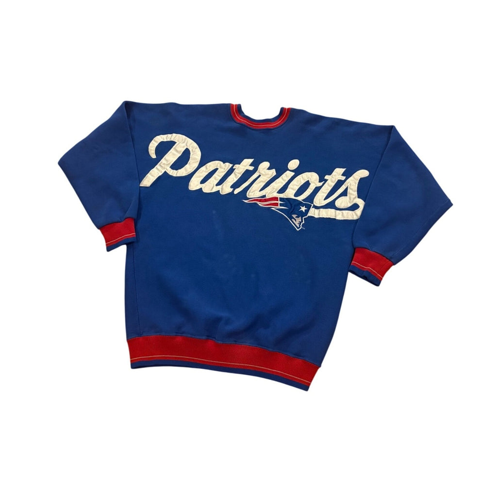 Vintage 90s Legends New England Patriots Big Spell Out NFL Sweatshirt Men's L