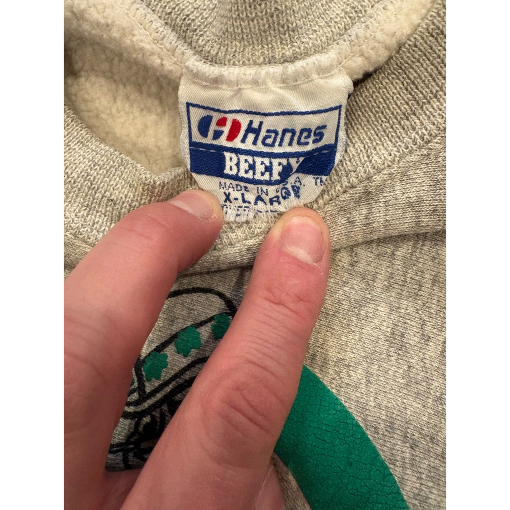 Vintage 90s Hanes Beefy Boston Celtics NBA Reverse Weave Style Sweatshirt XL