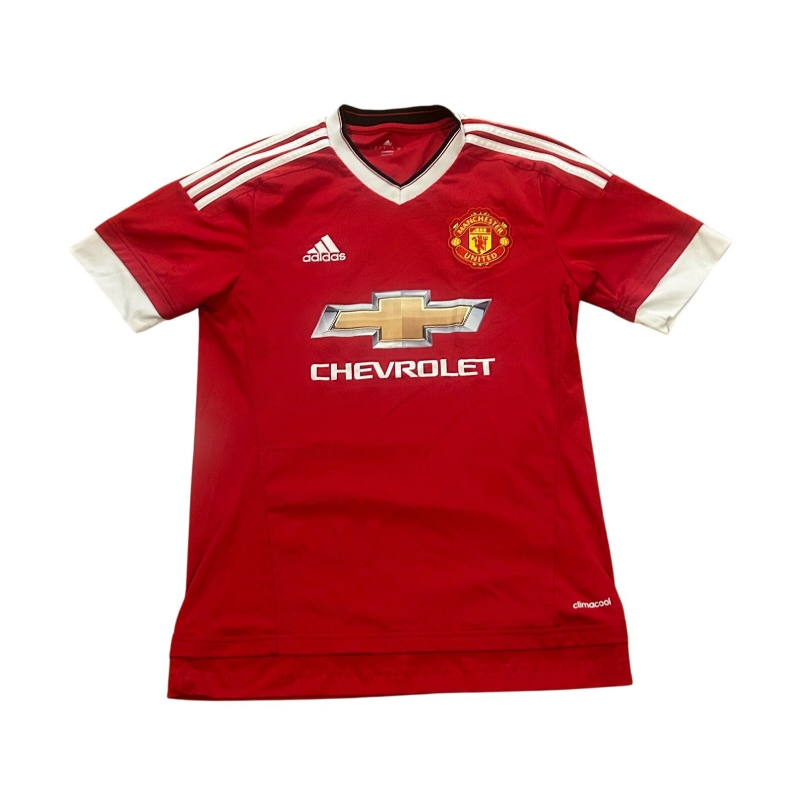 Adidas 2015-2016 Manchester United Red Home Kit Soccer Jersey Men's Small