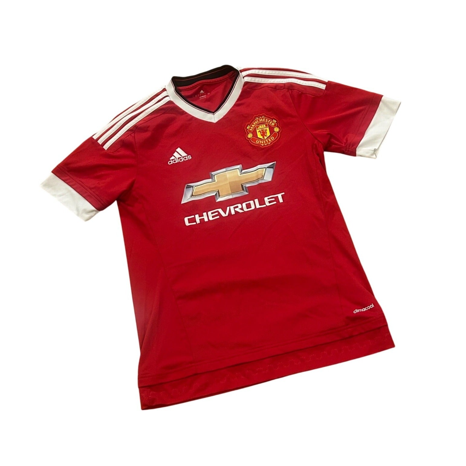 Adidas 2015-2016 Manchester United Red Home Kit Soccer Jersey Men's Small