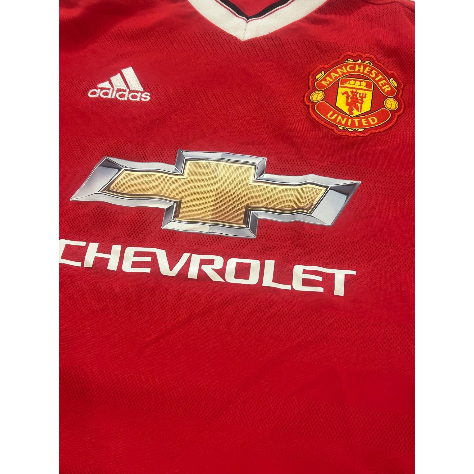 Adidas 2015-2016 Manchester United Red Home Kit Soccer Jersey Men's Small