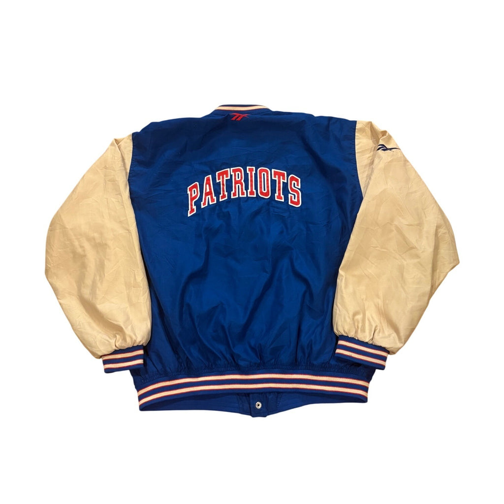 Vintage 90s Reebok New England Patriots Two Tone NFL Bomber Jacket Men's Large