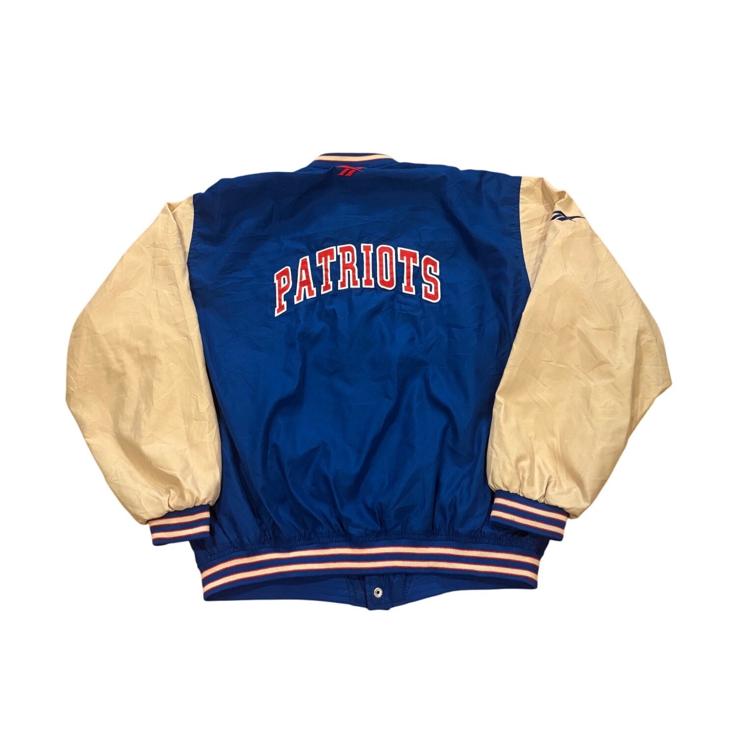 Vintage 90s Reebok New England Patriots Two Tone NFL Bomber Jacket Men's Large