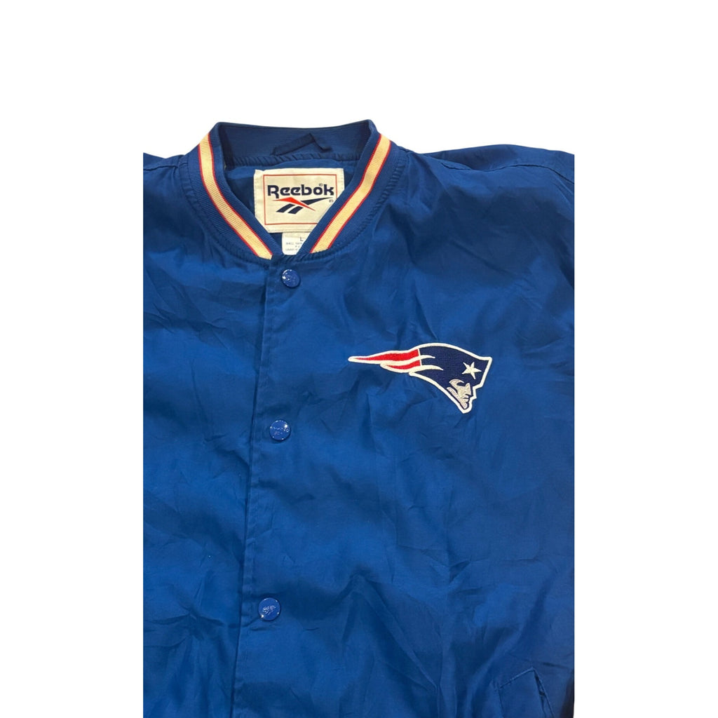 Vintage 90s Reebok New England Patriots Two Tone NFL Bomber Jacket Men's Large