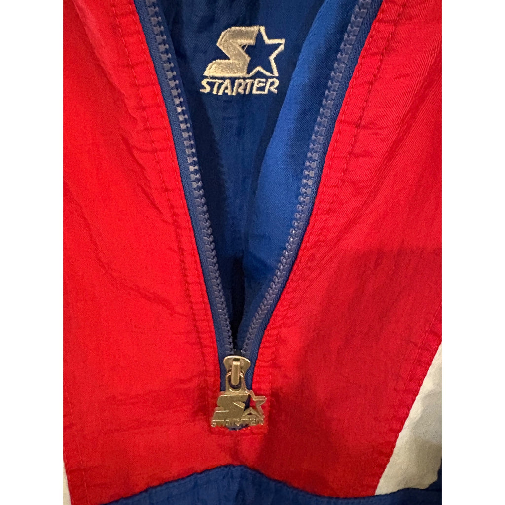 Vtg 90s Starter New York Giants Pro Line Puffer Jacket Men's XL Pullover 1/2 Zip