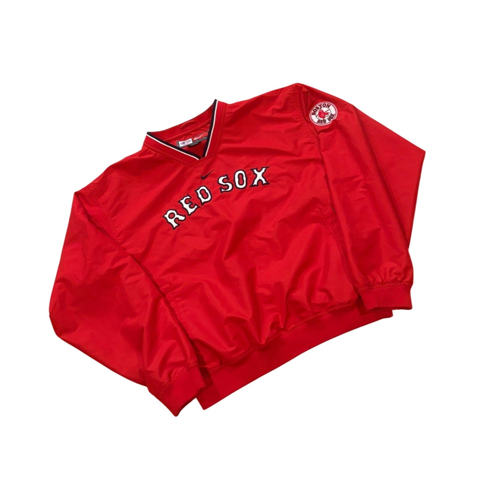 Nike Center Swoosh Boston Red Sox MLB Pullover Windbreaker Jacket Red Size Small