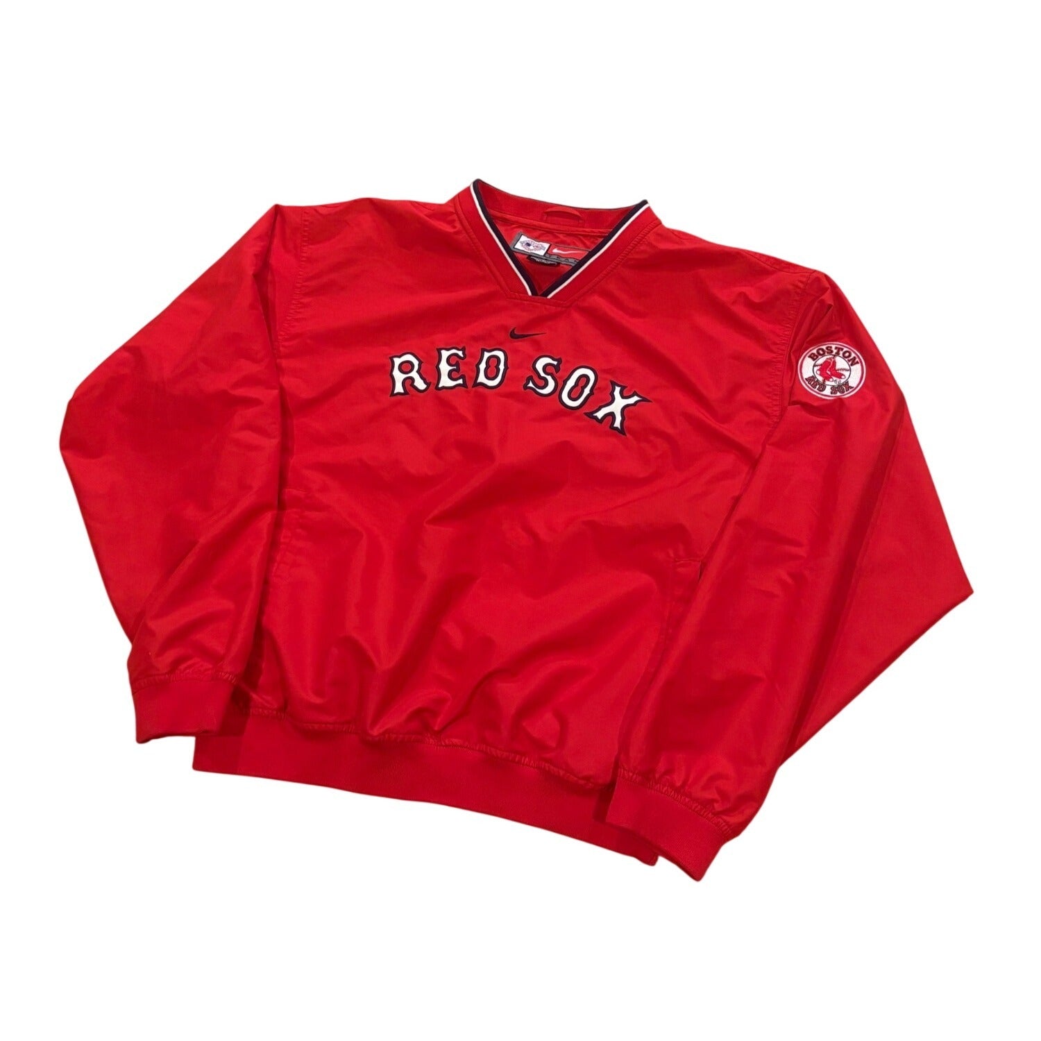 Nike Center Swoosh Boston Red Sox MLB Pullover Windbreaker Jacket Red Size Small