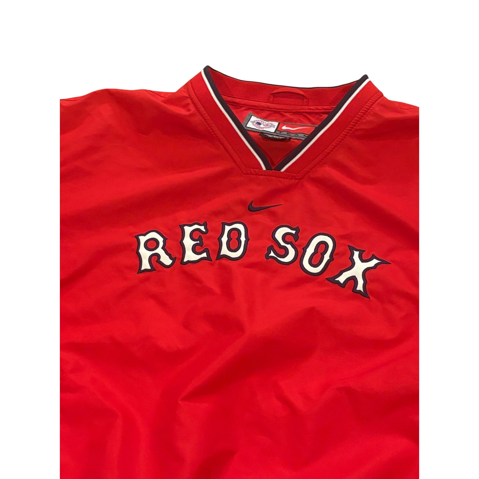 Nike Center Swoosh Boston Red Sox MLB Pullover Windbreaker Jacket Red Size Small