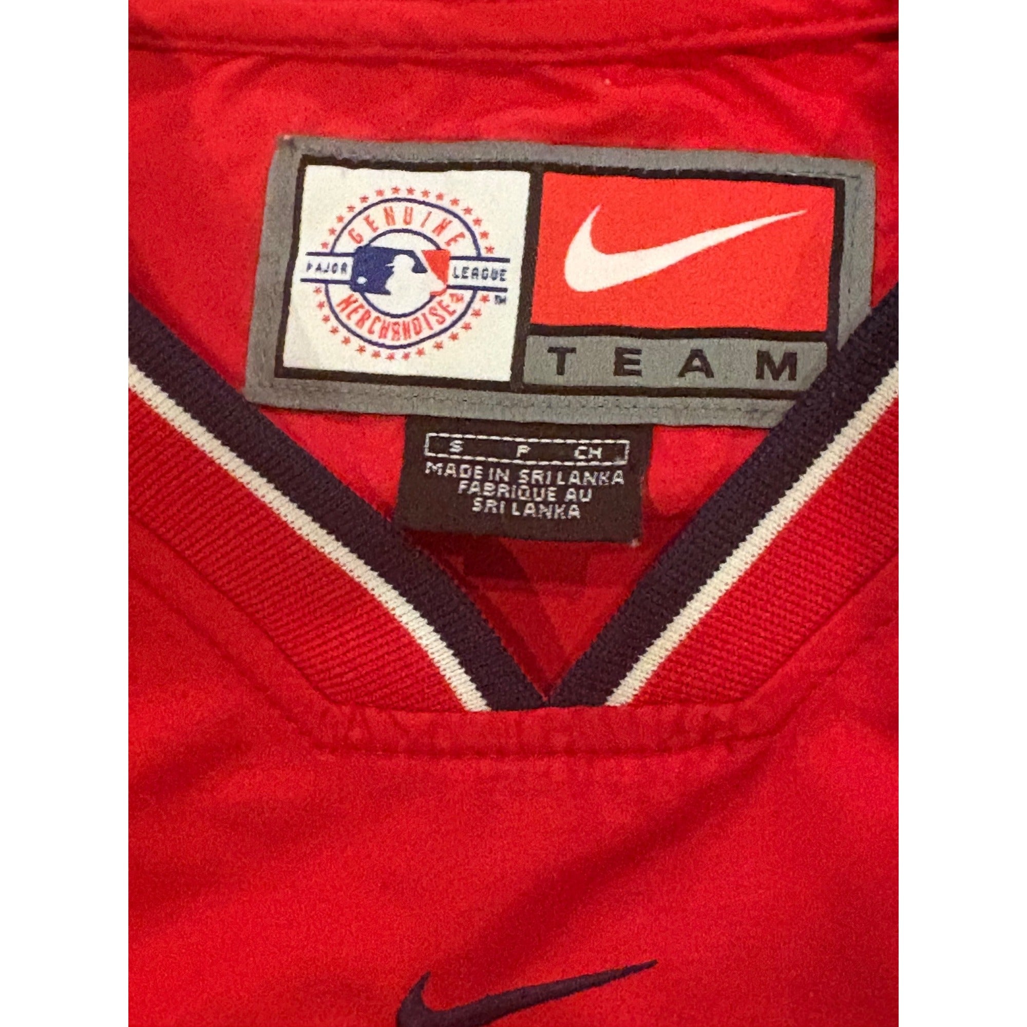 Nike Center Swoosh Boston Red Sox MLB Pullover Windbreaker Jacket Red Size Small