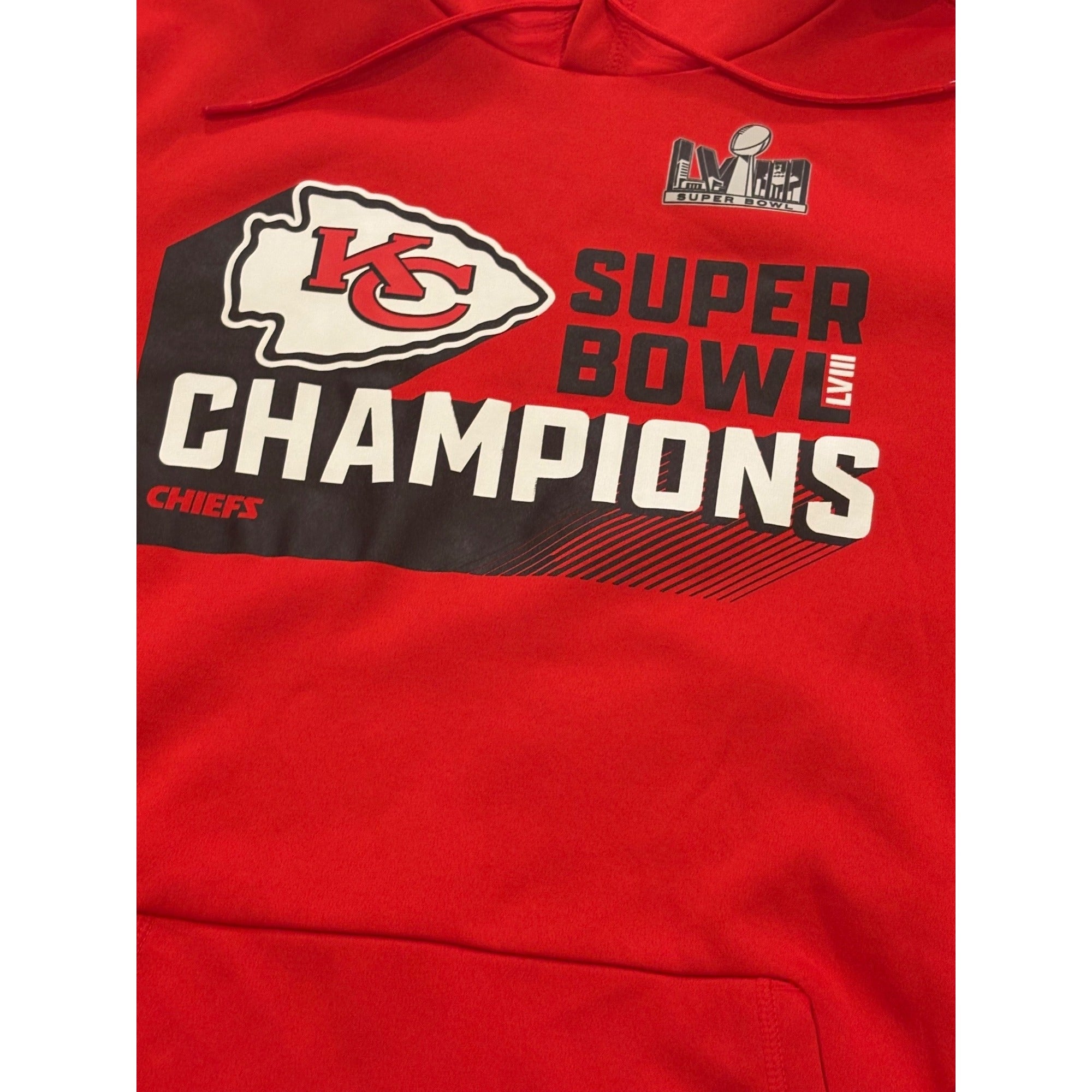 Nike Kansas City Chiefs Super Bowl LVIII Champions NFL Hoodie Sweatshirt Large