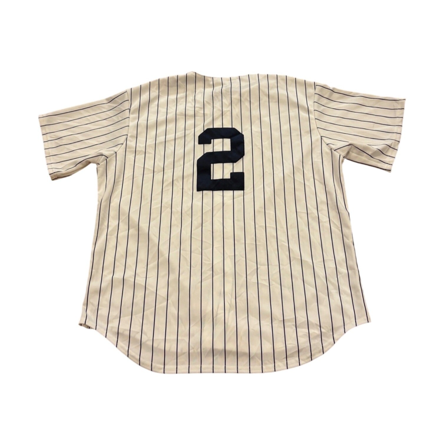 Majestic New York Yankees Derek Jeter #2 Home White Jersey Men's XL NWT w/Flaws