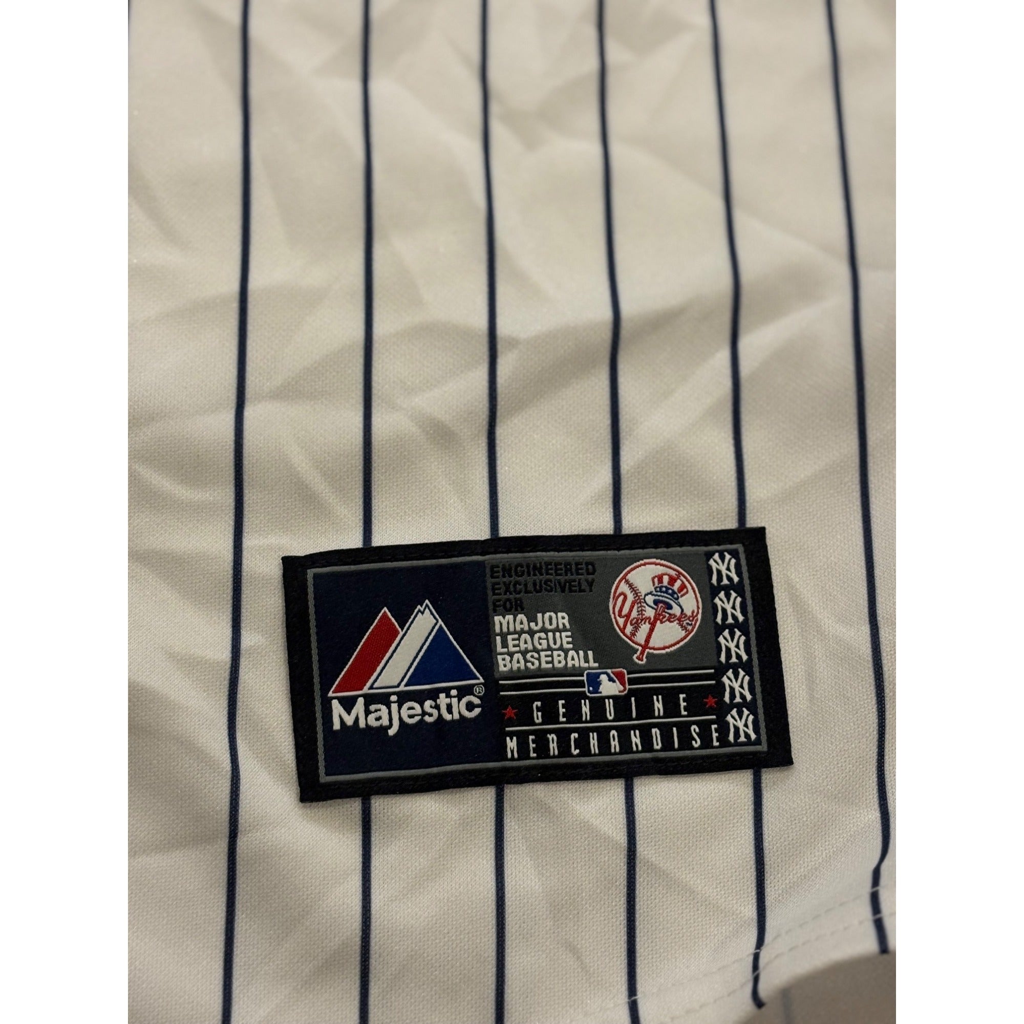 Majestic New York Yankees Derek Jeter #2 Home White Jersey Men's XL NWT w/Flaws