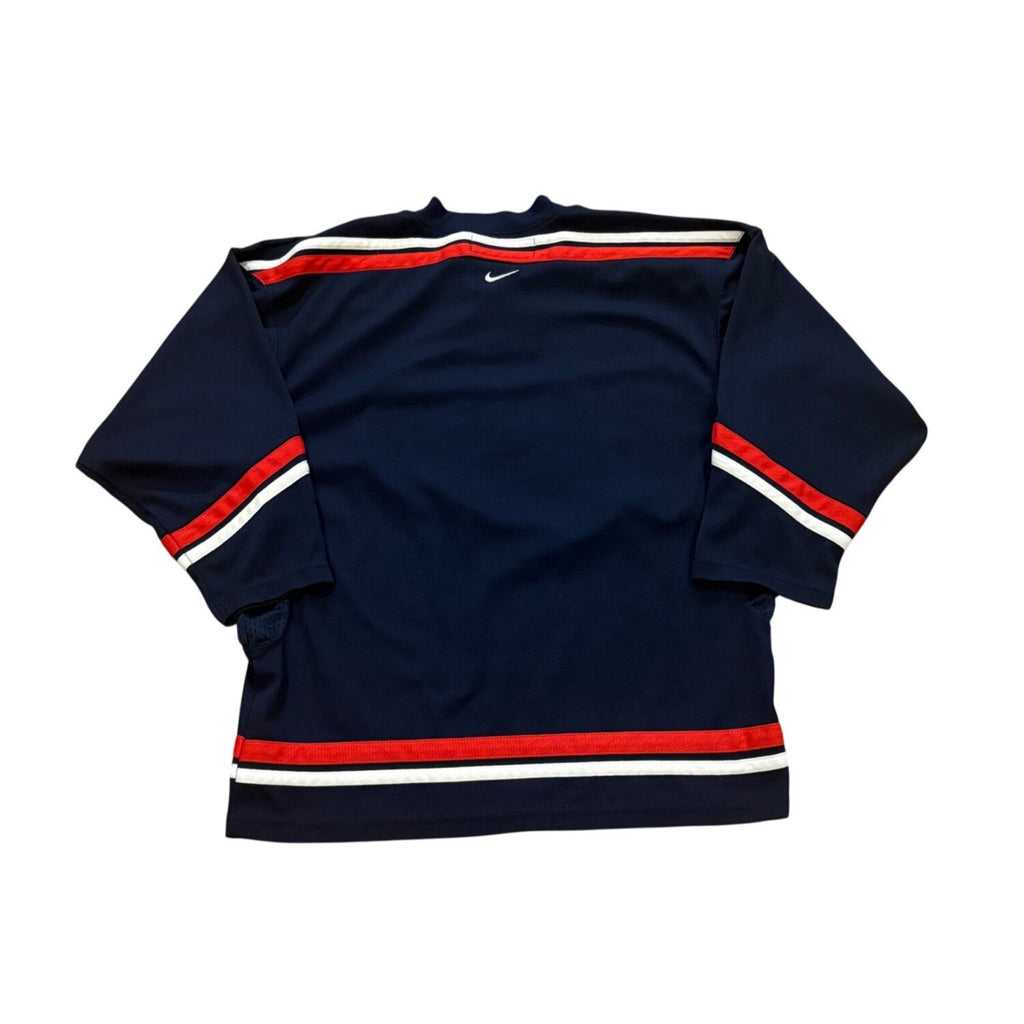 Nike Team USA Hockey Stitched Blue Hockey Jersey Youth Size Medium