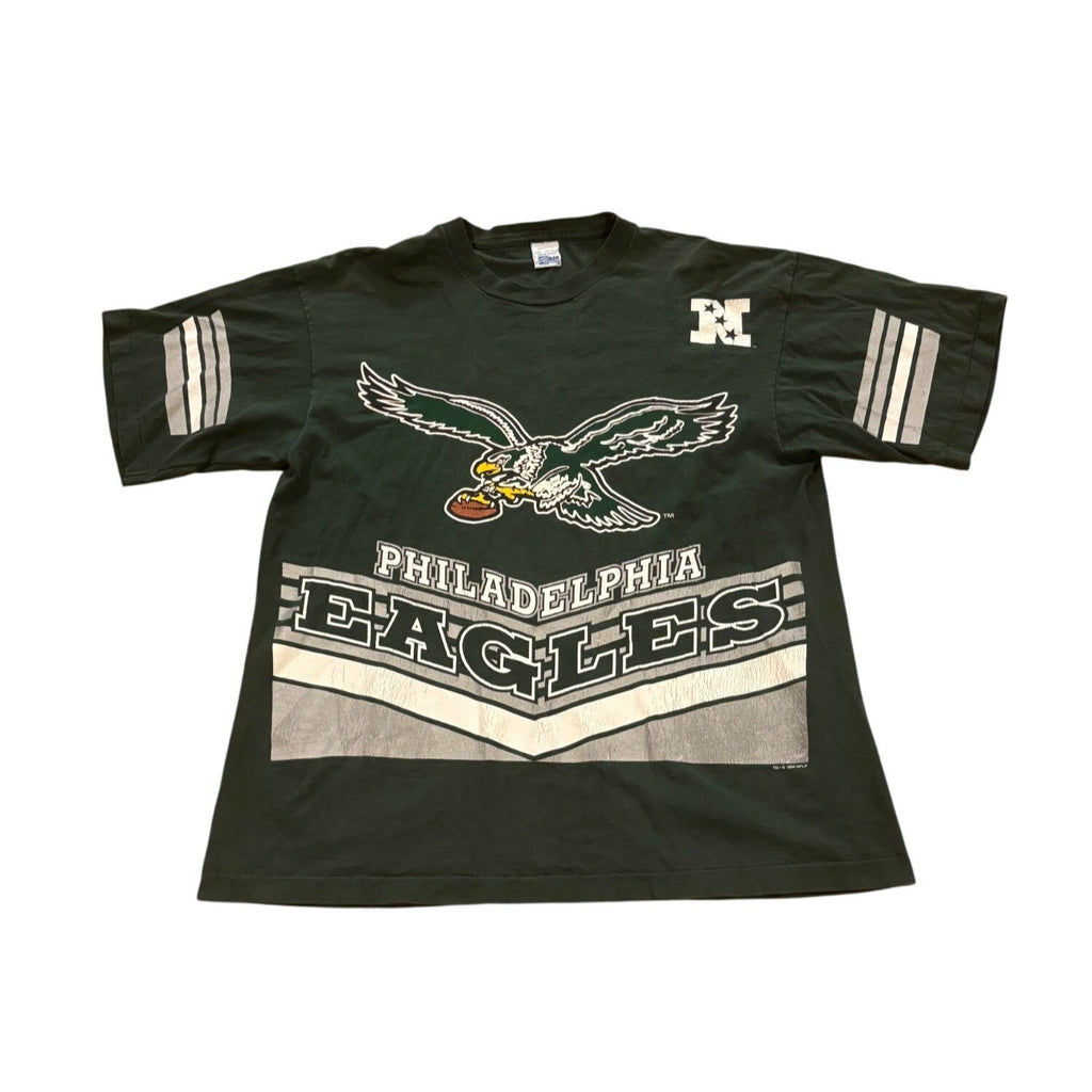 Vintage 1995 Salem Sportswear Philadelphia Eagles Double Sided AOP T-Shirt 2XL
