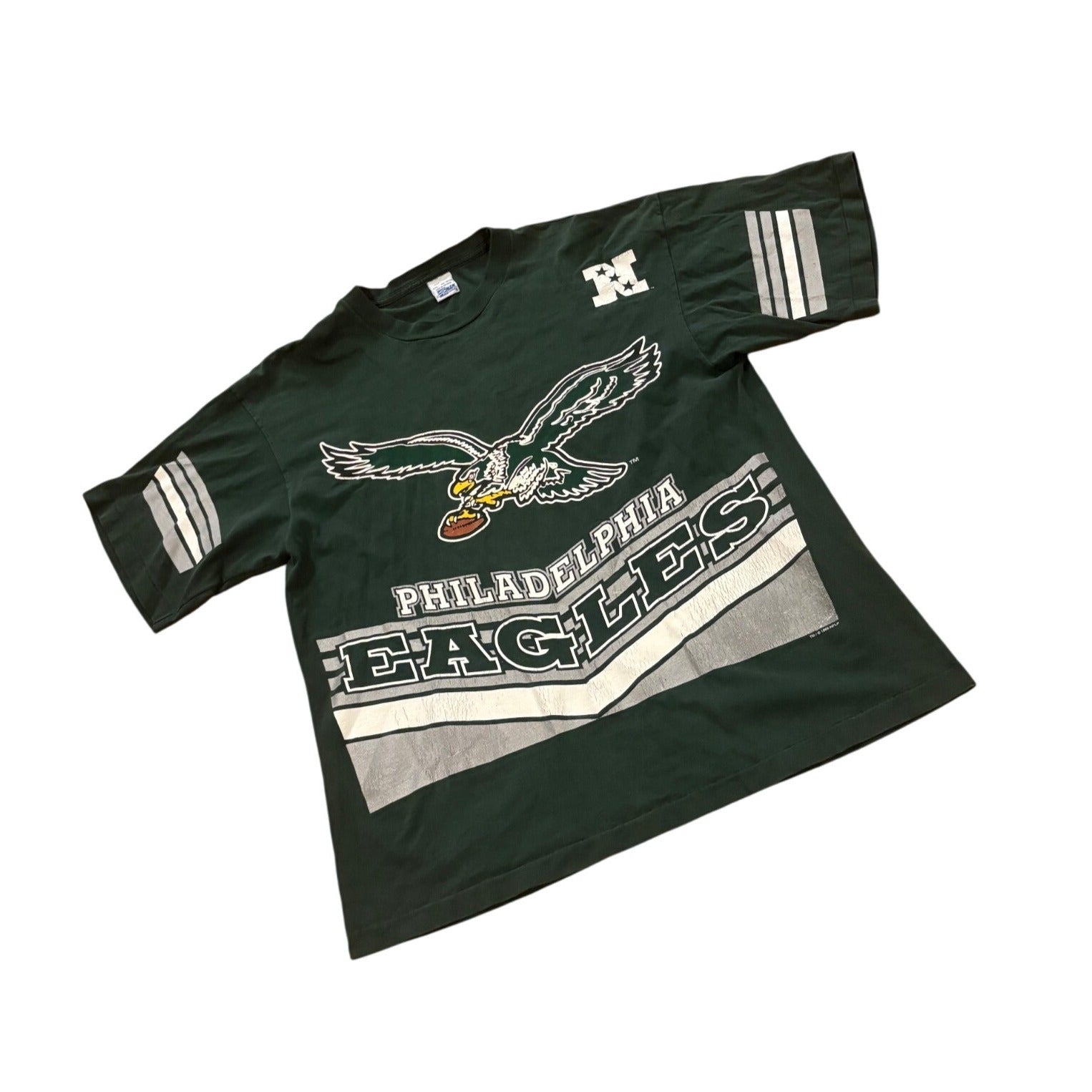 Vintage 1995 Salem Sportswear Philadelphia Eagles Double Sided AOP T-Shirt 2XL