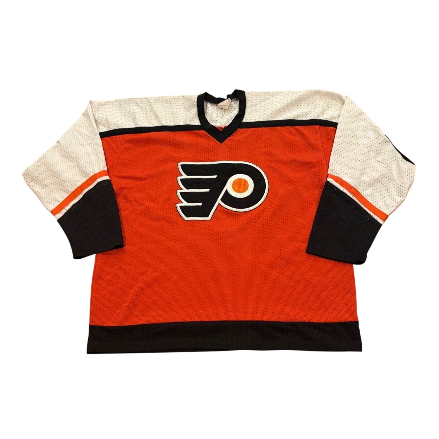Vintage CCM Philadelphia Flyers Barry Ashbee #4 Stitched NHL Hockey Jersey XL