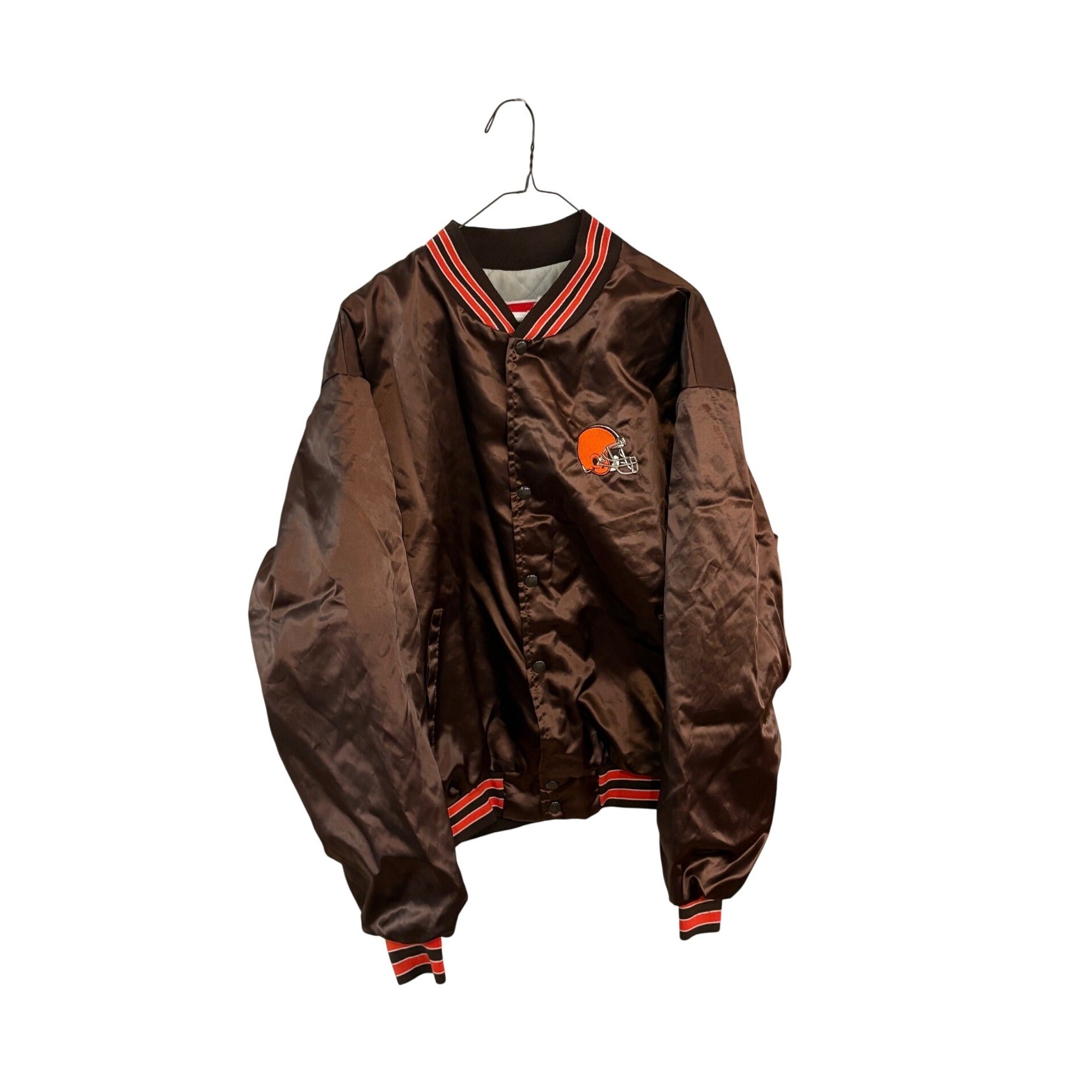 Vintage 80s Swingster Cleveland Browns NFL Football Satin Jacket Men's XL