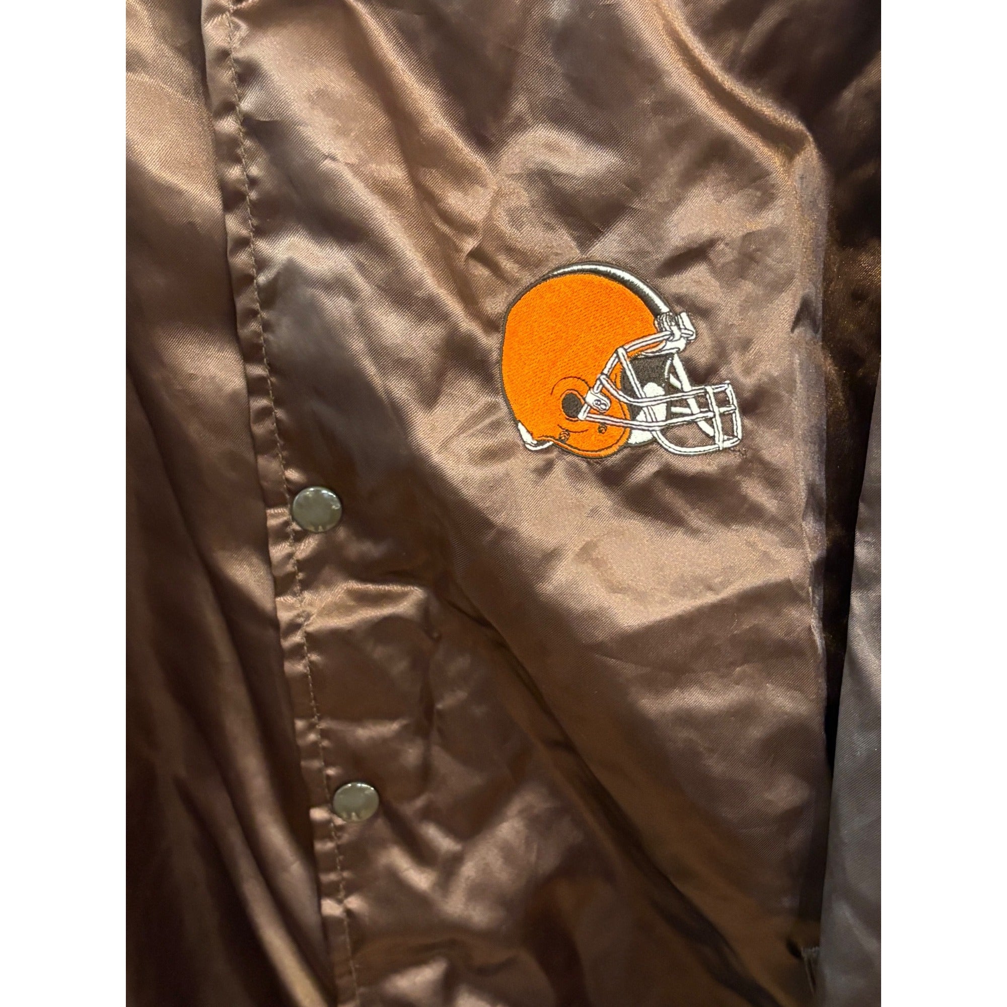 Vintage 80s Swingster Cleveland Browns NFL Football Satin Jacket Men's XL