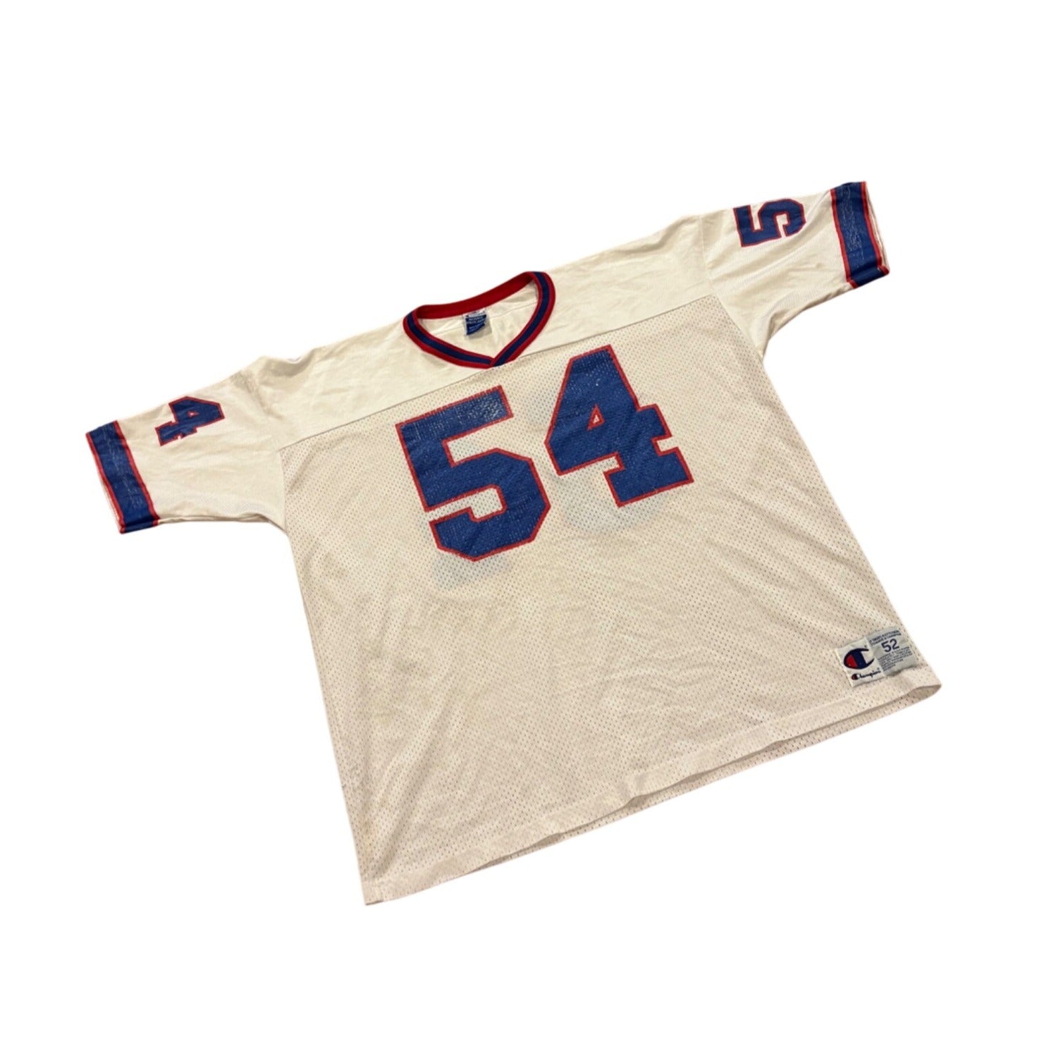 Vintage 90's Champion Buffalo Bills Chris Spielman #54 NFL Jersey Men's Size 52
